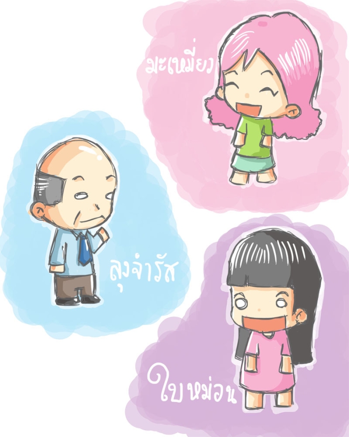 ใบหยอย Character ชุดที่ 02